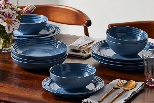Le Creuset Stoneware Vancouver Dinner Plate 27cm ChambrayChambray image number 5